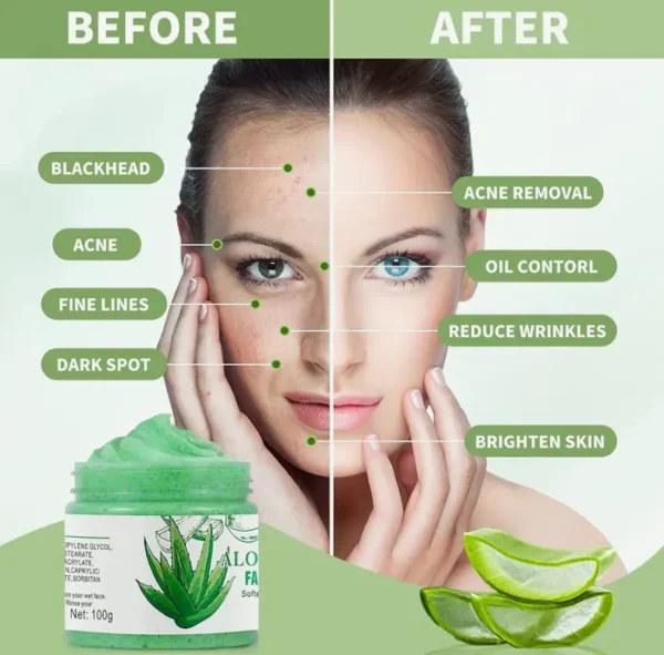 Face Exfoliator with Aloe Vera for Brightening