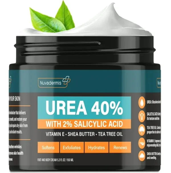 Urea Cream 40% for Feet - 2% Salicylic Acid - 5.29 oz