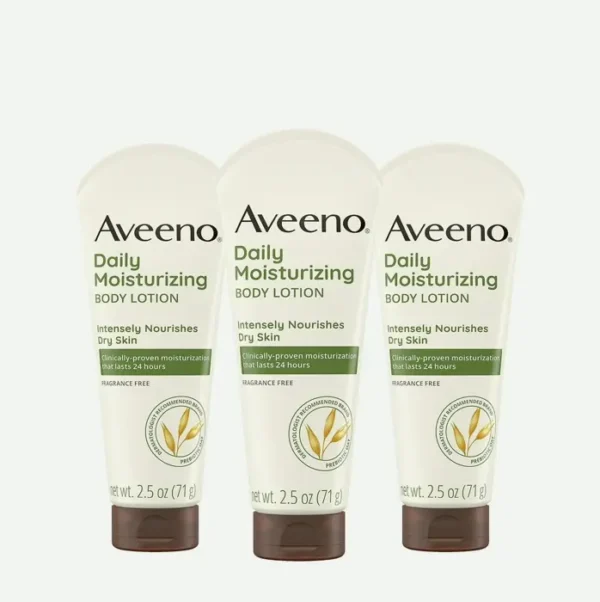 Aveeno Daily Moisturizer, Nourishes Dehydrated Skin, Pack of 3