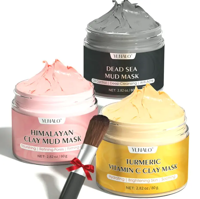 Turmeric Clay Mask Set, Dead Sea Mask Set, Deep Pore Cleansing