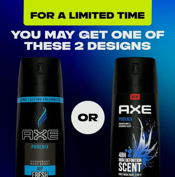 AXE Body Spray for Odor Control, Phoenix 4oz (Set of 4)