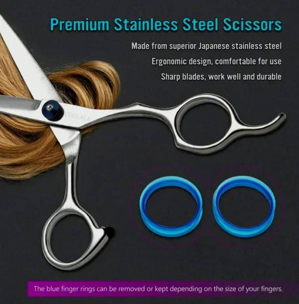 Stainless Steel Hair Cutting Scissors 6.5" Razor Shears