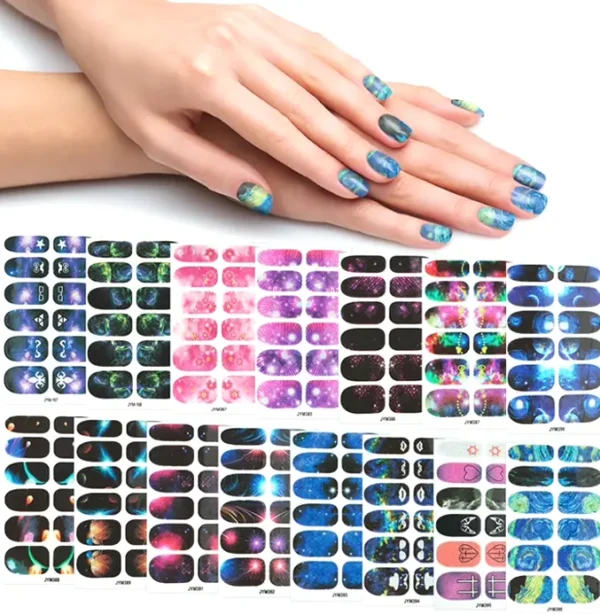 Nail Wraps and File 15-Pack Starry Sky