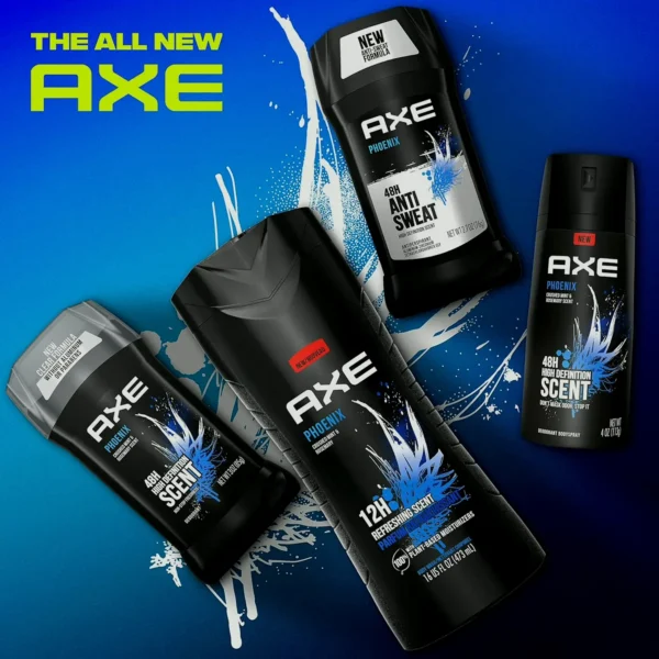 AXE Body Spray for Odor Control, Phoenix 4oz (Set of 4)