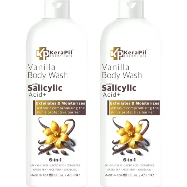 Vanilla Shower Gel with Salicylic Acid - Mild Exfoliator