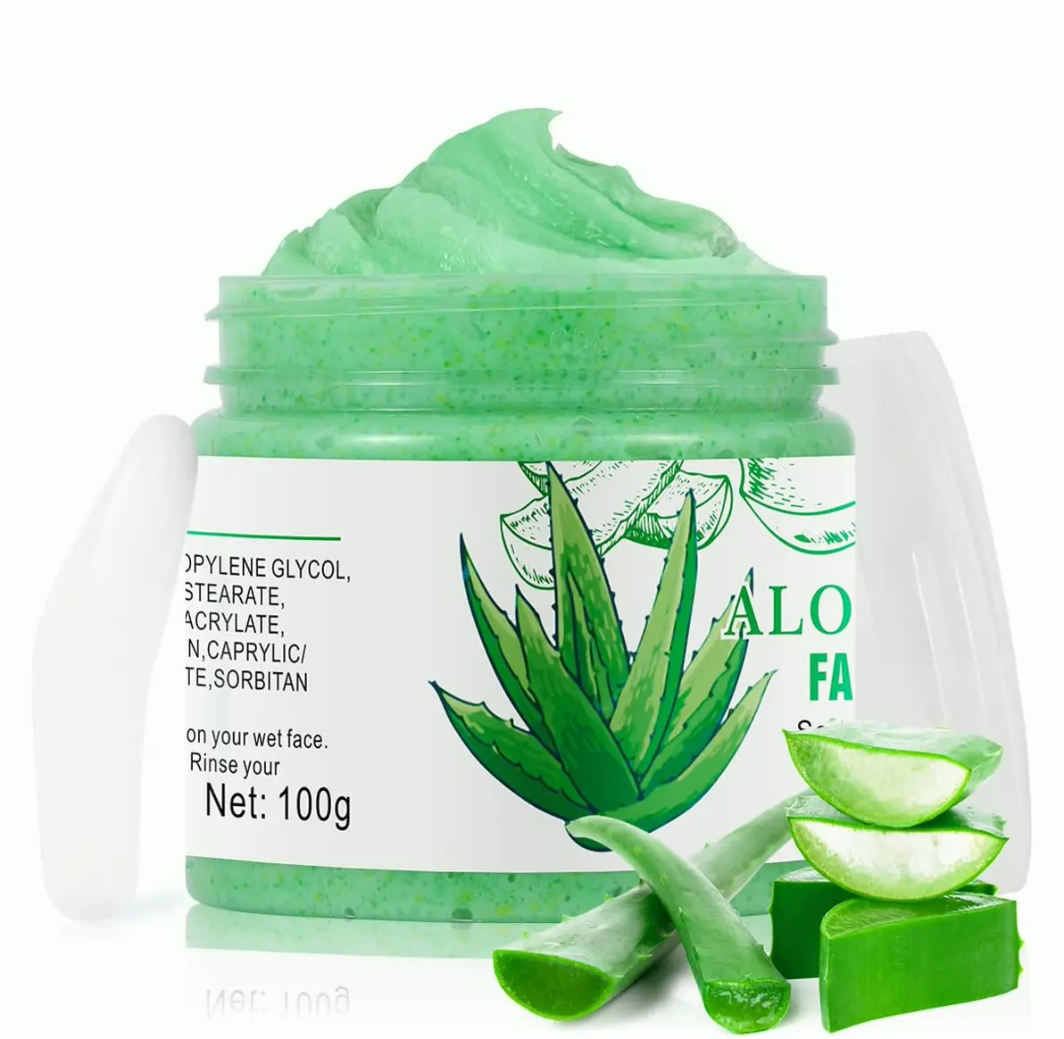 Face Exfoliator with Aloe Vera for Brightening