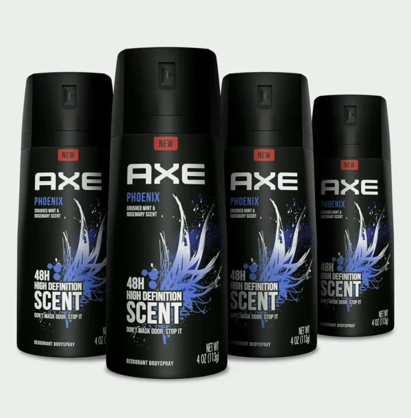 AXE Body Spray for Odor Control, Phoenix 4oz (Set of 4)