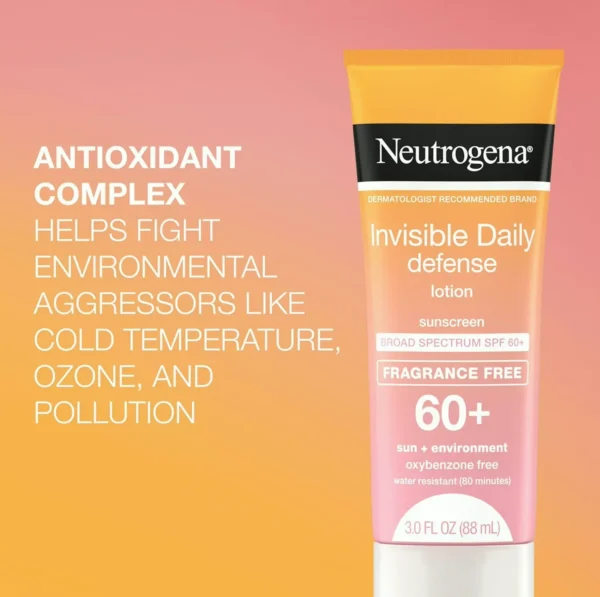 Neutrogena Invisible Sunscreen SPF 60+ Lotion, Oxybenzone-Free