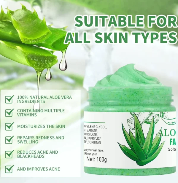 Face Exfoliator with Aloe Vera for Brightening