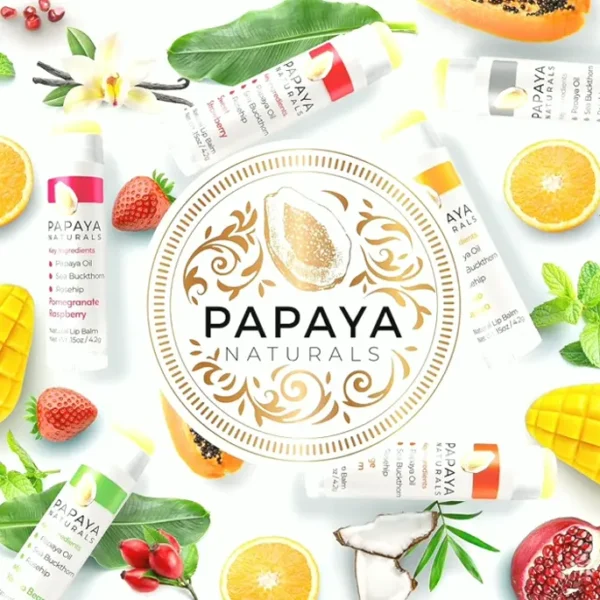 Organic Lip Balm Pack with Papaya Oil