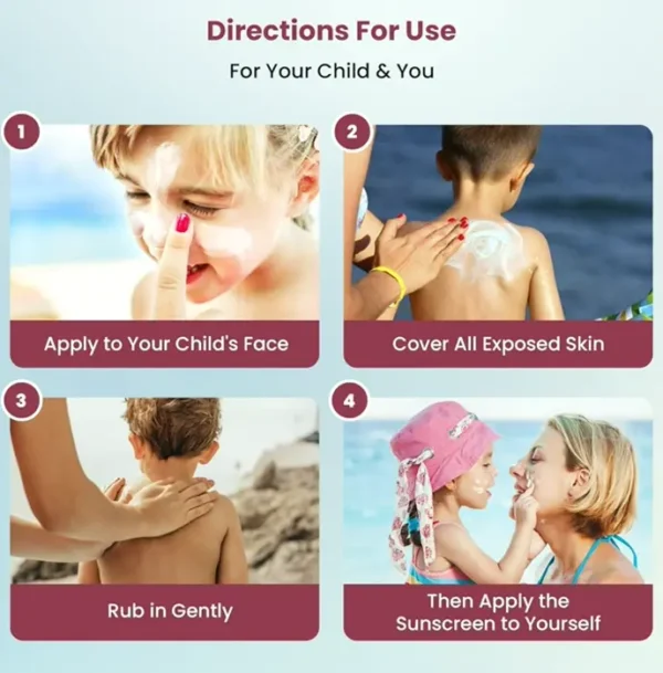 Kids Mineral SPF 50 Sunscreen Containing Aloe Vera