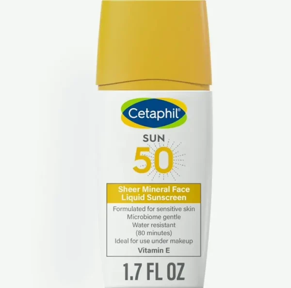 CETAPHIL Liquid Mineral Facial Sunscreen SPF 50 for Sensitive Skin