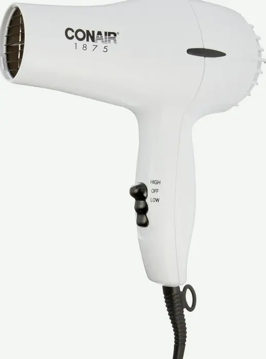 Conair Brand Blow Dryer, 1875W Medium Blow Dryer, White