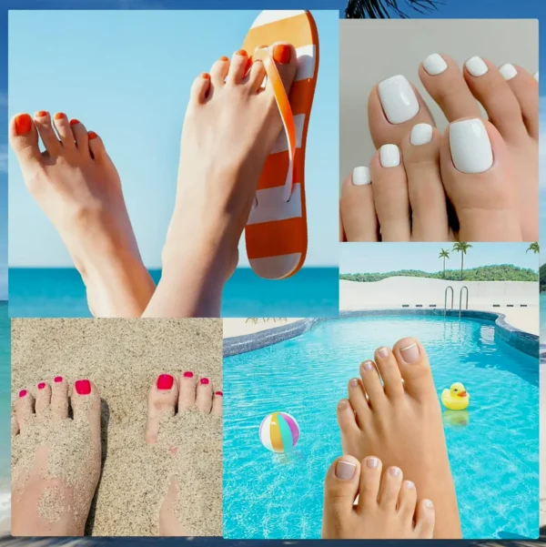 Soft Gel False Toenails - 312 Pieces