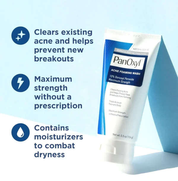 PanOxyl Pimple Cleanser Benzoyl Peroxide 10% Power, 5.5 Oz