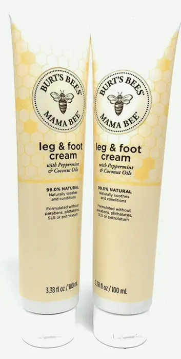 Mama Bee by Burt's Bees: Leg & Foot Cream with Peppermint Oil - 3.38 oz (Pack of 2)