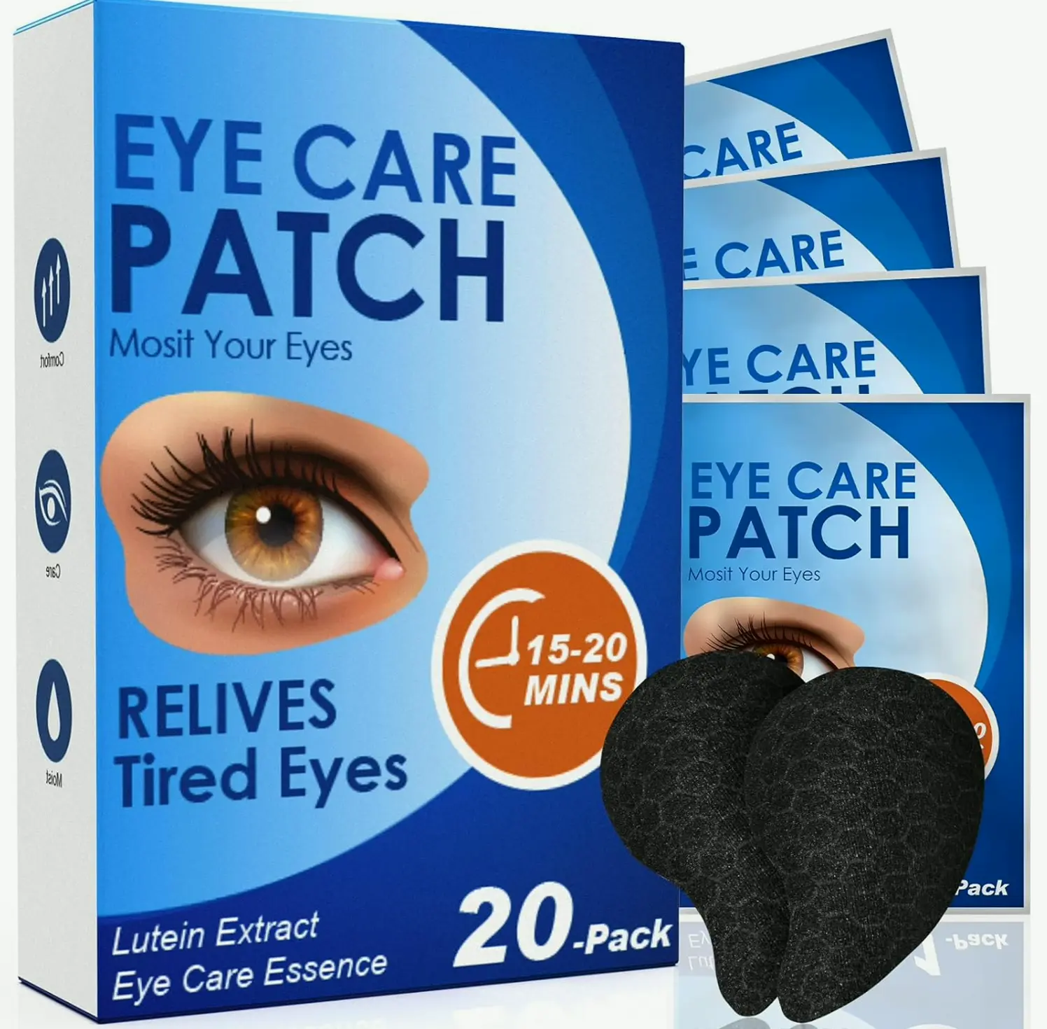 20 Pairs Cooling Under-Eye Pads for Fatigue & Dryness