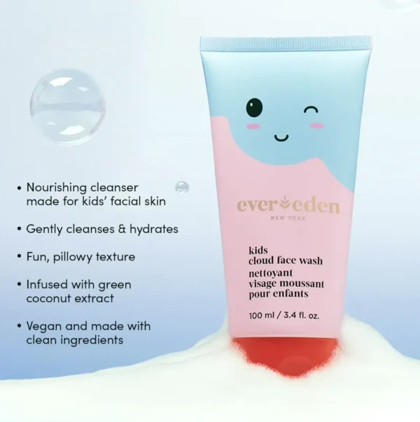 Evereden Children's Cloud Face Wash, Tropical Scent, 3.4 oz