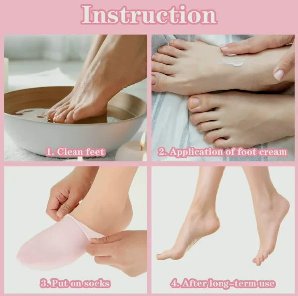 2 Pairs Silicone Socks for Women