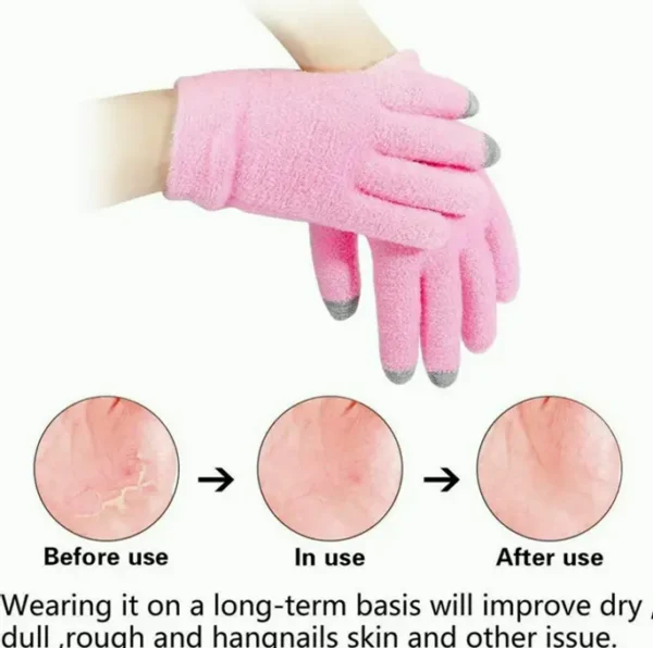 Codream Treatment Touch Screen Gloves and Socks Repair Eczema (Fuzzy Pink)