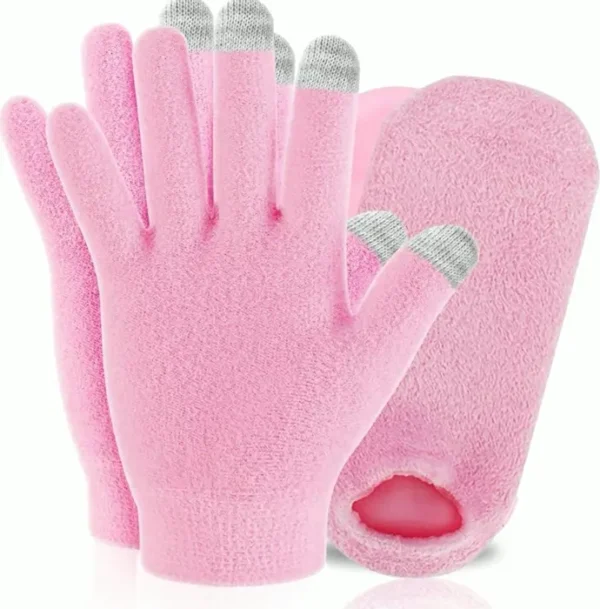 Codream Treatment Touch Screen Gloves and Socks Repair Eczema (Fuzzy Pink)