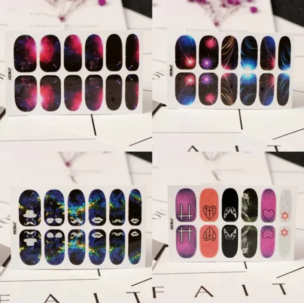 Nail Wraps and File 15-Pack Starry Sky