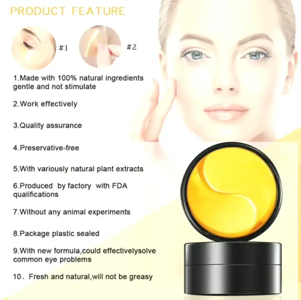 Golden Eye Patches with Collagen (30 Pairs)